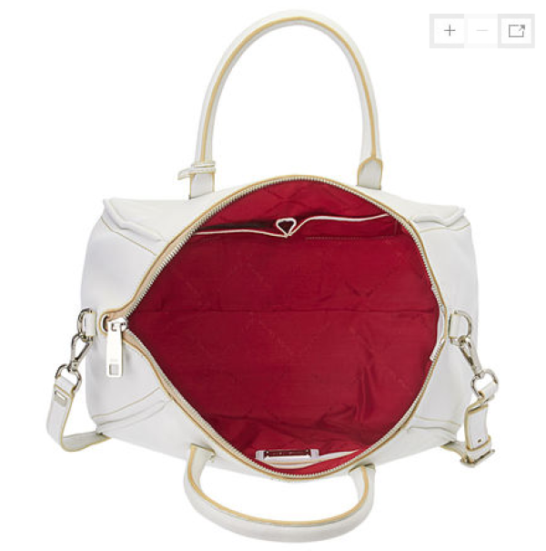 Nine West 玖熙 9W City Chic Leather Collection Tribeca Dome Satchel 女士真皮旅行包 带行李牌