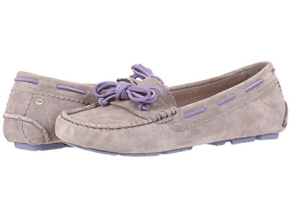 大码福利：UGG Meena Cobblestone Suede Slip On 女士驾车鞋/乐福鞋