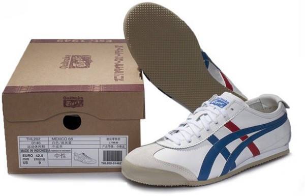 大部分尺码：Onitsuka Tiger 鬼塚虎 MEXICO 66 休闲鞋 白蓝/黄色