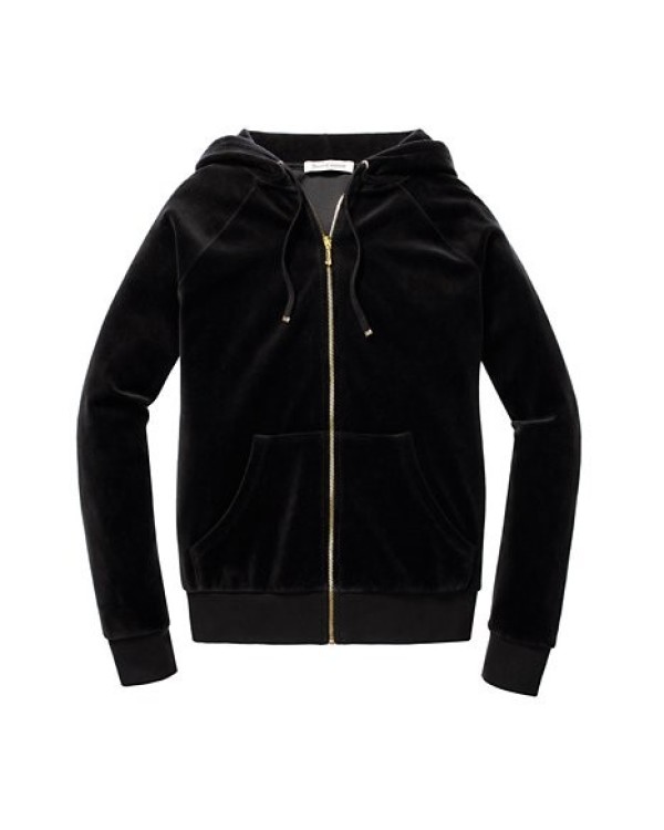 Juicy Couture 橘滋 Relaxed Hoodie 女士天鹅绒连帽外套