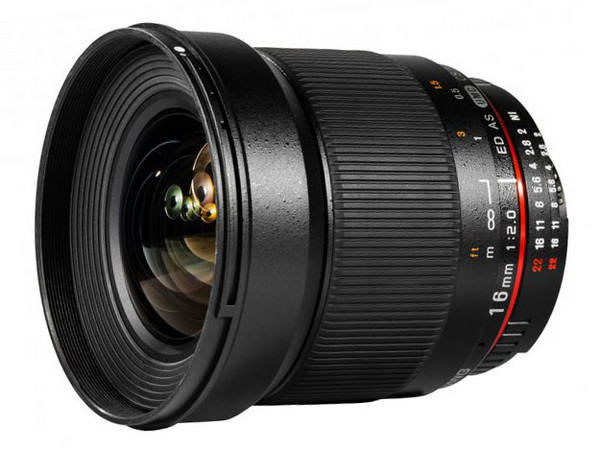 Rokinon 16mm F2.0 超广镜头 等效24mm APS-C单反用(多卡口可选)