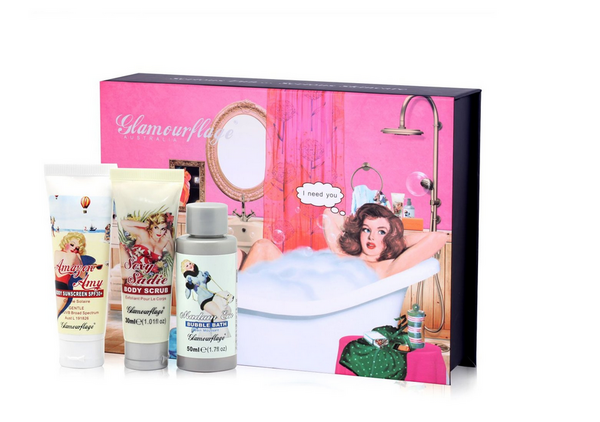Glamourflage 格兰玛弗兰 旅行必备套装(沐浴啫喱50ml+身体防晒霜30ML+去角质霜30ML)