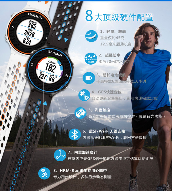 Garmin 佳明 Forerunner 620 心率表（含心率带）