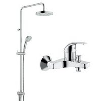 GROHE 高仪 浴缸龙头 鲍系列现代型200mm大顶喷+手持花洒（幻洒技术）套装32806+27389000