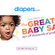 促销活动：Diapers Great Big Baby Sale 优惠促销