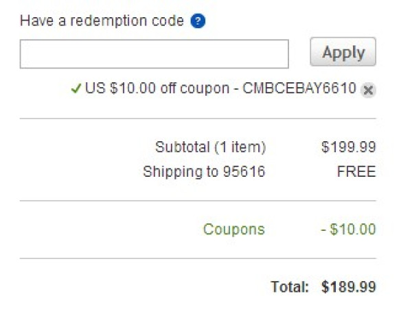 促销活动：ebay 满$66立减$10 优惠码 CMBCEBAY6610