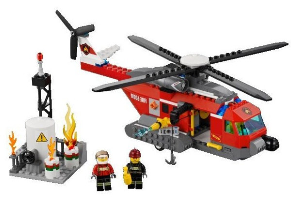 lego 乐高 city 城市系列 fire helicopter 60010 消防直升机