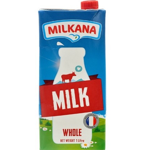 限华南:MILKANA 百吉福 全脂牛奶 1L