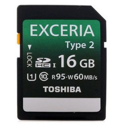 TOSHIBA 东芝 EXCERIA-Type2 R95W60 (UHS-I)SDHC储存卡 16G