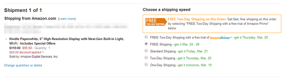 Amazon 亚马逊发放$20优惠券 适用购买Kindle系列产品
