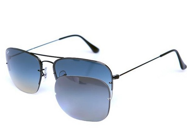拼单好价!RAY-BAN 雷朋 3482-002 偏光太阳镜(两色镜片可换)