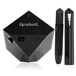 qrobot Q影 光控式投影仪  宽屏套装 双笔 黑色