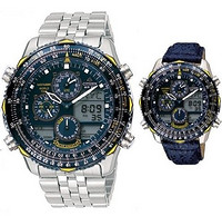 CITIZEN 西铁城 SKYHAWK 空中之鹰系列 BLUE ANGELS 蓝天使 JN0040-58L 男款腕表（光动能、加送蓝色真皮表带）