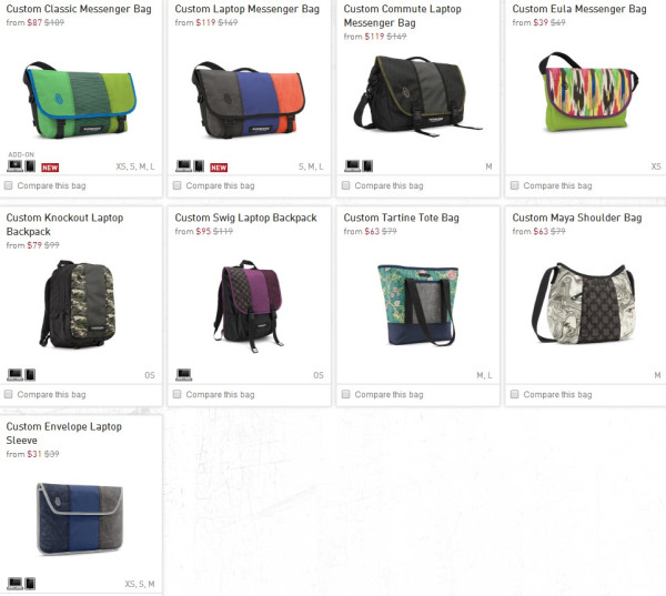 促销活动：Timbuk2 官网 Customize 个人定制系列 背包