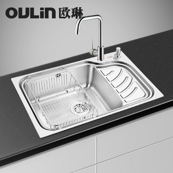 OULIN 欧琳 OL2102 水槽 + OL8033 龙头