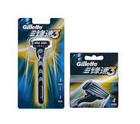 双重优惠：Gillette 吉列 锋速3经典刀片（1刀架5刀头）+吉列刀架3支