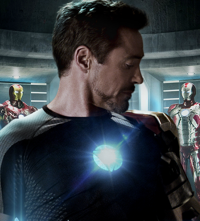 【真人秀】男人的“胸”器:Iron Man 3 Deluxe Hero Tony Stark 钢铁侠 3 托尼·斯塔克 LED发光T恤