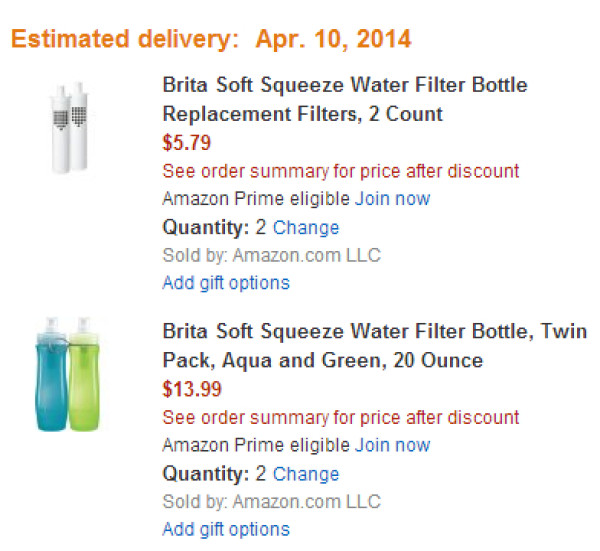 美国亚马逊 BRITA 碧然德 净水产品 滤水壶、滤芯