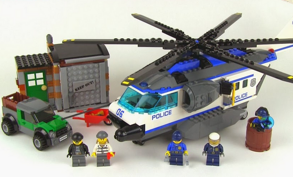 lego乐高城市组警用巡查直升机60046