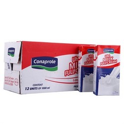 拼单吧 Conaprole 卡贝乐 乌拉圭进口超高温灭菌全脂纯牛奶1L*12盒