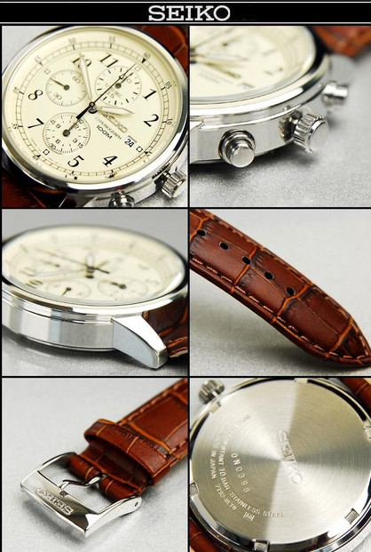 SEIKO 精工 Chronograph SNDC31 男款计时腕表