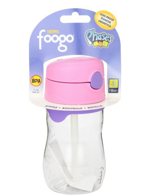 凑单品：THERMOS 膳魔师 Foogo系列 宝宝防漏吸管杯 粉色款（三段，325ml，美产）