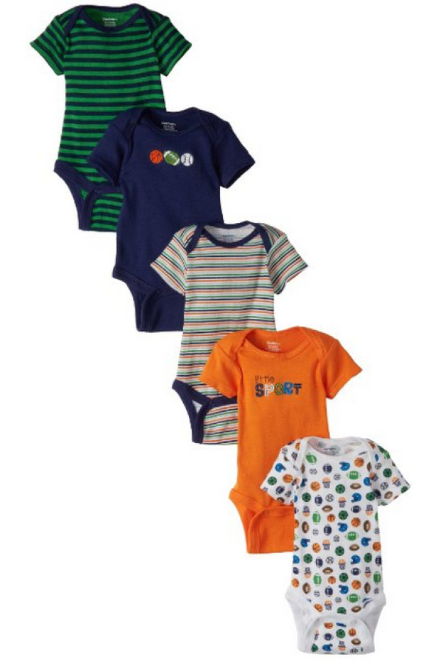 凑单品：Gerber 嘉宝 新生儿（0-9个月）短袖包臀连体衣 5件