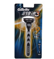 双重优惠：Gillette 吉列 锋速3敏锐刀片(4片)+锋速3（1刀架1刀头）