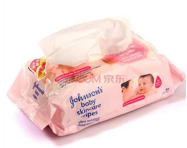 Johnson 强生 婴儿娇嫩倍护 湿巾 80片*3包