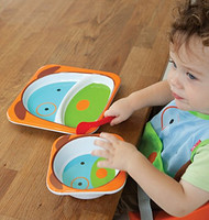 凑单品：SKIP HOP 动物园系列 儿童餐盘餐碗2件套