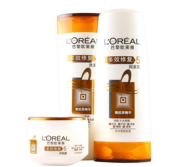 L'OREAL PARIS 巴黎欧莱雅 多效修复套装（洗400ml+润400ml+发膜200ml）