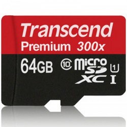 Transcend 创见 TF Class 10 UHS-I存储卡 64GB 300X 专业主流版