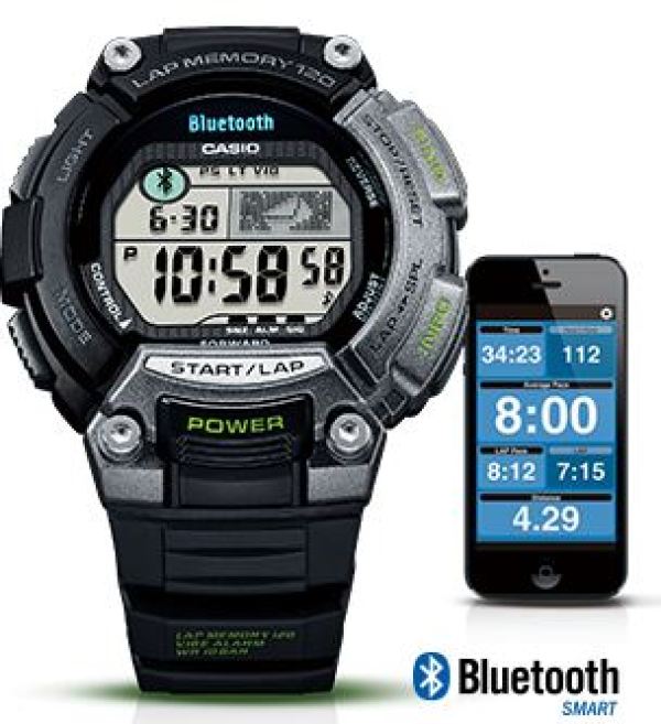 CASIO 卡西欧 STB-1000-1CF 蓝牙运动腕表(蓝牙4.0、2年续航、运动监测、信息提醒)