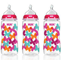 凑单品：NUK Trendline 婴儿奶瓶 300ml*3支 德产（防胀气、防畸齿）