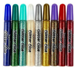 Crayola 绘儿乐 69-3527 9色可水洗超绚闪光胶水笔