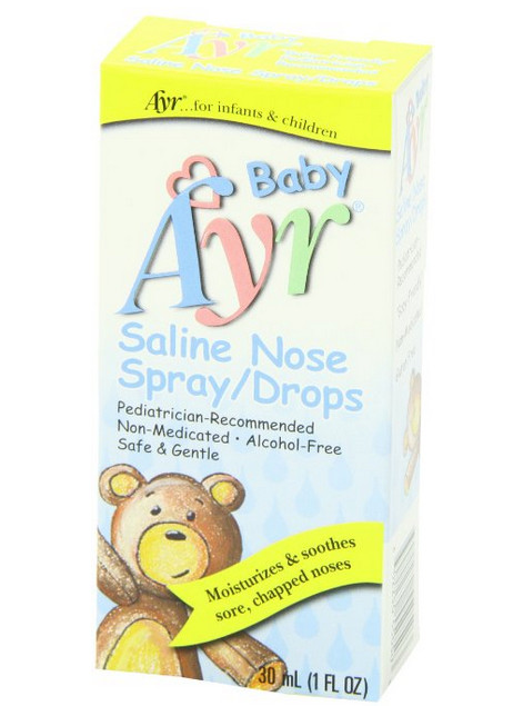 凑单品ayrbabysalinenosespraydrops宝宝生理盐水滴鼻剂30ml6瓶
