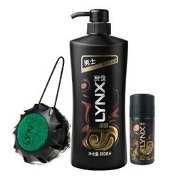 LYNX 凌仕 男士醒体沐浴露诱因 600ml+型男沐浴球+诱因香氛12ml