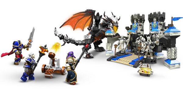 MEGA BLOKS 美家宝 魔兽世界 Deathwing's Stormwind Assault 暴风城大门 死亡之翼