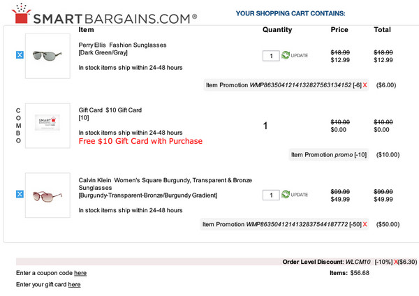 海淘券码：SMART BARGAINS 72小时限时促销