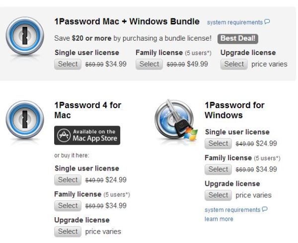 促销优惠:1Password 密码管理软件 五折优惠