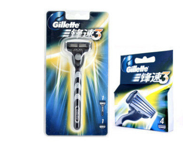 限华东:Gillette 吉列 锋速3经典刀片(1刀架5刀头)+ 碧浪洗衣皂