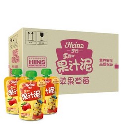 Heinz 亨氏 乐维滋果汁泥-苹果草莓120g*24袋 (1岁或以上适用)