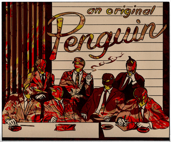 Original Penguin 企鹅牌 男士V领 羊毛衫