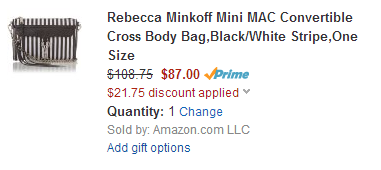 Rebecca Minkoff 瑞贝卡·明可弗 Mini Mac 黑白条纹跨链条包