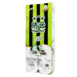 洁云 三层平纹柔韧卷纸（270节、10卷装)*6提