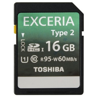 TOSHIBA 东芝 EXCERIA Type 2型 SDHC 存储卡（16GB、UHS-I）