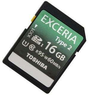 TOSHIBA 东芝 EXCERIA Type 2型 SDHC 存储卡（16GB、UHS-I）