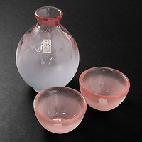 Hirota Glass 广田玻璃 日式和风 HO-2501 手工玻璃酒器套装 樱花色 