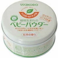 再特价：Wakodo 和光堂 天然绿茶 爽身粉