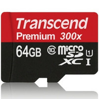 Transcend 创见  Premium 300x MicroSDXC 存储卡（64GB、UHS-I）